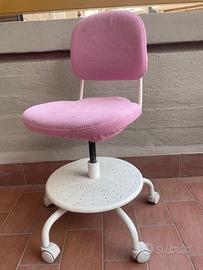 Sedia da scrivania per bambini rosa