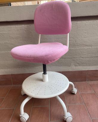 Sedia da scrivania per bambini rosa