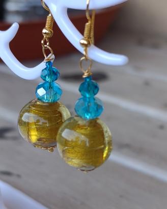 Orecchini in vetro soffiato Murano 