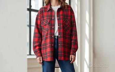 Camicia trekking country scozzese in cotone