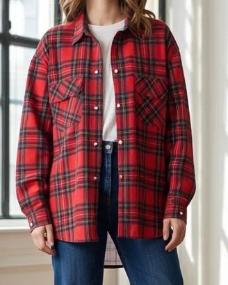 Camicia trekking country scozzese in cotone