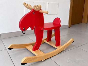 IKEA EKORRE alce dondolo in legno massello 73cm