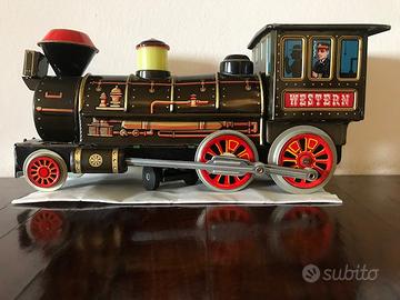Rara locomotiva in latta "Western" MODERN TOYS