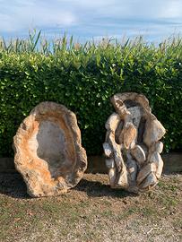 Vasche per laghetto da giardino effetto roccia