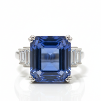 Anello in Oro 18 kt con Tanzanite e diamanti