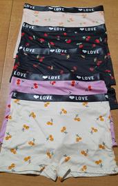 set da 5 boxer da donna