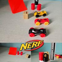 Hasbro Nerf Nitro macchine, rampa, ruote e bidoni
