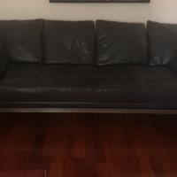 Divano 4 posti pelle nero - Maison Du Monde