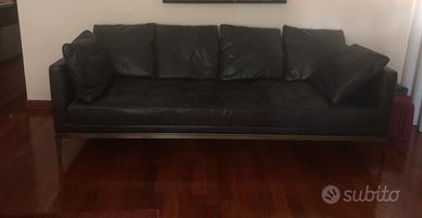 Divano 4 posti pelle nero - Maison Du Monde