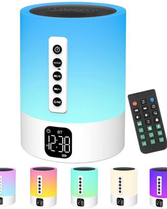 NUOVA Altoparlante Bluetooth,Lampada LED Comodino