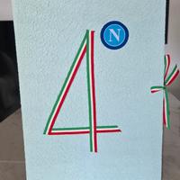 Napoli 4° Scudetto + autografo V. Delaurentis