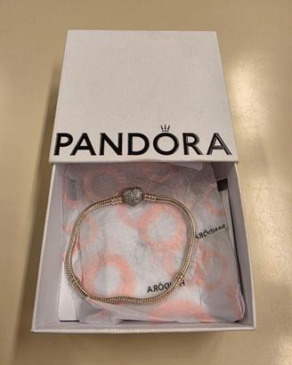 ✨ Bracciale PANDORA Cuore Pavé 17 cm NUOVO ✨