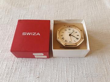 Antica sveglia dorata SWIZA 8 anni '70 Vintage