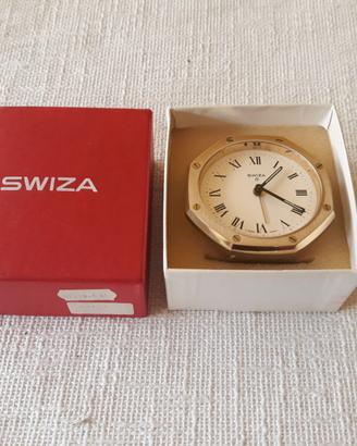 Antica sveglia dorata SWIZA 8 anni '70 Vintage