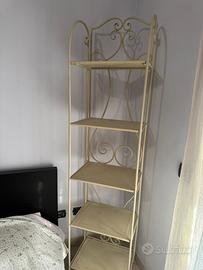 Scaffale libreria in metallo shabby chic 5ripiani