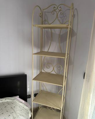 Scaffale libreria in metallo shabby chic 5ripiani