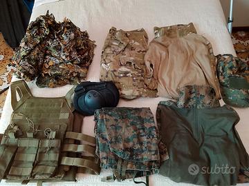 Softair lotto mimetiche tattico e ghillie 