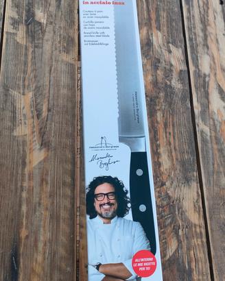 Coltello pane Acciaio inox lama  cm 24  A.Borghese