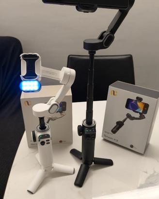 Stabilizzatore smartphone a 3 assi e Asta telescop