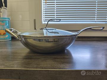 Wok Tupperware linea mastro 32cm acciaio inox