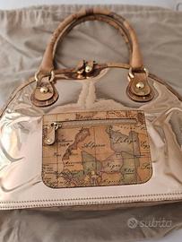 Borsa 1ª Classe Alviero Martini Gold Patent Leathe