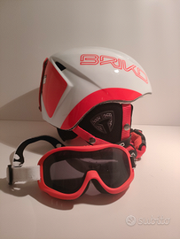 Casco ed occhiali da sci bimbo