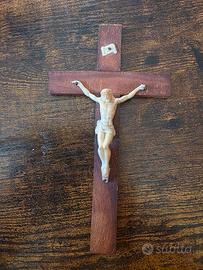 Crocifisso Vintage Legno Anni 60 - Da Parete