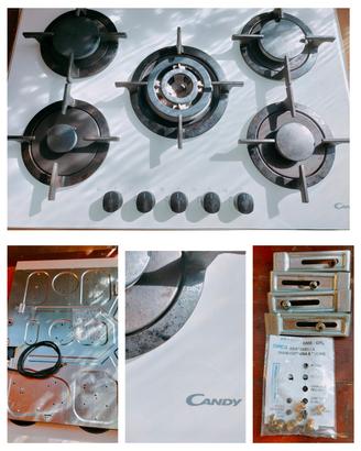 piano cottura 5 fuochi in vetro Candy