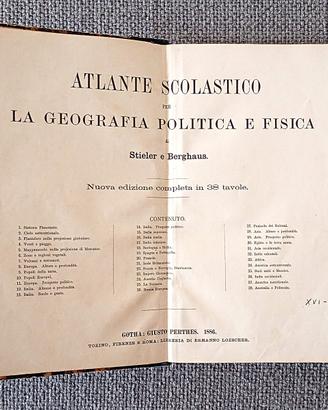 Atlante scolastico Stieler e Berghaus 1886