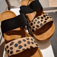 Sandali in pelle cavallino nero