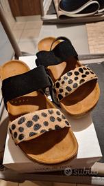 Sandali in pelle cavallino nero