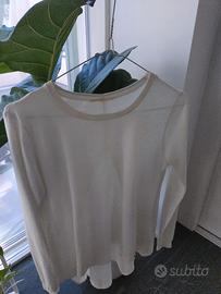 Maglia girocollo bianca svasata GAS - taglia S
