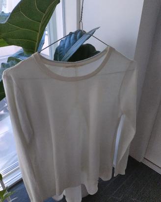 Maglia girocollo bianca svasata GAS - taglia S