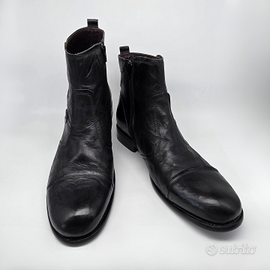 Stivali Uomo Vera Pelle Nera Bata N°45 – Eleganza