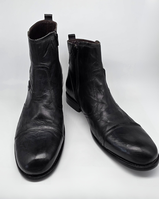 Stivali Uomo Vera Pelle Nera Bata N°45 – Eleganza