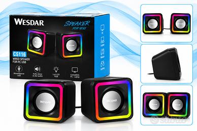 WESDAR CS116 – Altoparlanti Stereo 2.0 per PC USB