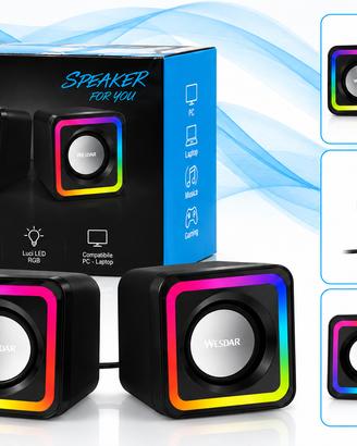 WESDAR CS116 – Altoparlanti Stereo 2.0 per PC USB