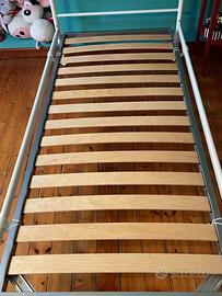 Letto singolo ferro battuto bianco