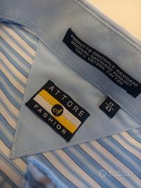 camicia maniche lunghe a righe cotone 100%  Attore