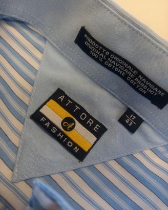 camicia maniche lunghe a righe cotone 100%  Attore