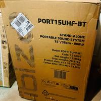 Cassa portatile IBIZA 15" 800W + 2 microfoni NUOVA