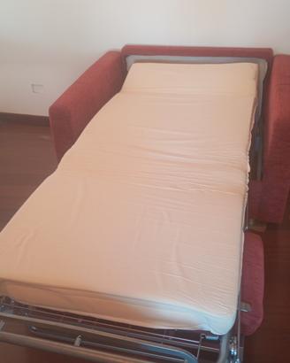 Divano letto 2 posti con rete e materasso