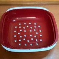 cestino allegra bianco e rosso nuovo tupperware