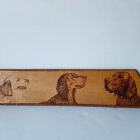 quadro pirografato cani