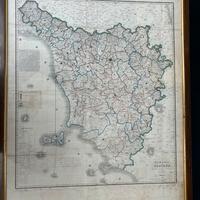 Antica carta geografica della Toscana
