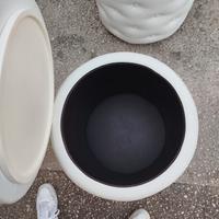 2 Pouff contenitori trapuntati