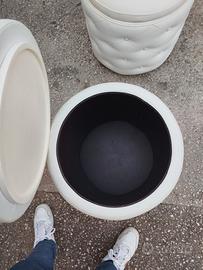 2 Pouff contenitori trapuntati