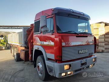 Iveco turbostar 190 33 fuller con gru fassi