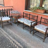 Set da giardino, arredamento poltrone e divanetto