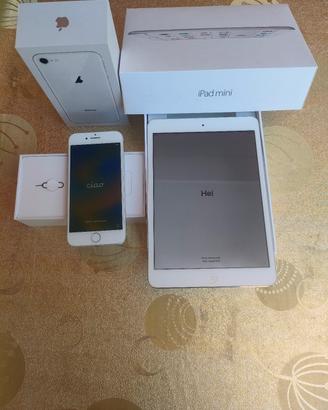 iPhone 8 64GB + iPad mini 2 16GB silver
